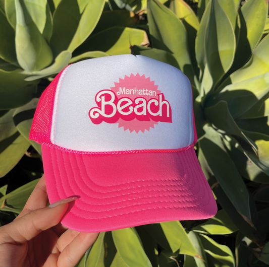 Hot Pink Beach Barbie Trucker Hat